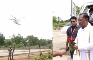 मुख्यमंत्री साय का हेलीकॉप्टर उतरा सीतगांव में, लोगों को दी सौगात