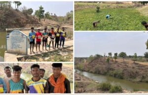 मोरघनिया नाला में बने चेक डेम से पानी को तरसते किसानों के चेहरे पर आई मुस्कान