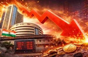 शेयर बाजार में हाहाकार! सेंसेक्स 1100 अंक लुढ़का, निवेशकों में मची दहशत