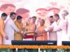मंच पर मुख्यमंत्री के आने के बाद से पंडाल में गूंजता रहा जय राम व बुलडोजर बाबा का जयघोष
