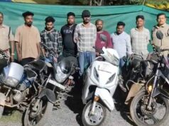 7 जुआरियों पर पुलिस की कार्रवाई, ₹2.01 लाख की सामग्री और 6 दोपहिया वाहन जब्त