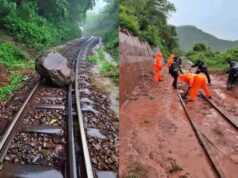 बस्तर रेल मार्ग पर लैंडस्लाइड का खतरा, सुरक्षा के लिए ट्रेनों की स्पीड कम