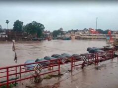चित्रकूट में बाढ़ के बाद फिर बारिश का कहर, नेशनल हाईवे का हिस्सा धंसा