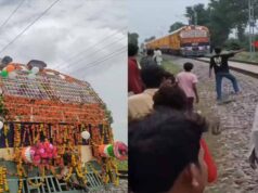 मुरैना के कैलारस स्टेशन पर हाई-वोल्टेज ड्रामा, मेमू ट्रेन के उद्घाटन में पूड़ी-सब्जी के लिए मची लूट