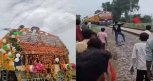 मुरैना के कैलारस स्टेशन पर हाई-वोल्टेज ड्रामा, मेमू ट्रेन के उद्घाटन में पूड़ी-सब्जी के लिए मची लूट