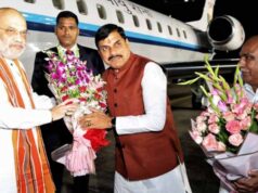 अमित शाह रात 12 बजे पहुंचे भोपाल, स्टेट हैंगर पर CM और BJP प्रदेश अध्यक्ष ने की अगवानी